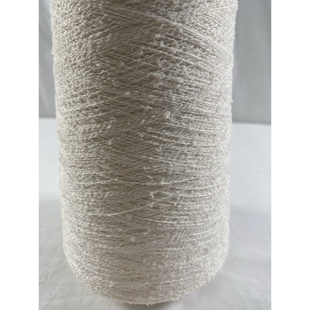 Soft Cone Yarn Spool Yarn White Boucle 385g Fine Net Weight #727